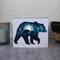 small bear and cub with lights